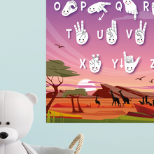 Charger l&#39;image dans la galerie, Affiche 2 - Alphabet en LSF pour enfants (Safari)
