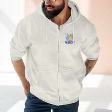 Charger l&#39;image dans la galerie, Sweat à capuche unisexe zippé &quot;Deaf Friendly&quot;
