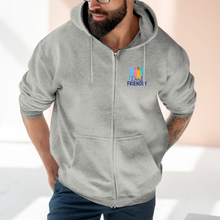 Charger l&#39;image dans la galerie, Sweat à capuche unisexe zippé &quot;Deaf Friendly&quot;

