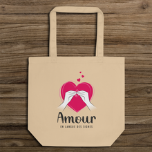 Charger l'image dans la galerie, Tote Bag "Amour en langue des signes"
