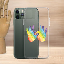 Charger l'image dans la galerie, Coque de téléphone transparente pour iPhone « Solidarité » en langue des signes
