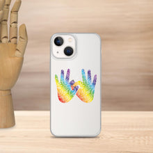 Charger l'image dans la galerie, Coque de téléphone transparente pour iPhone « Solidarité » en langue des signes
