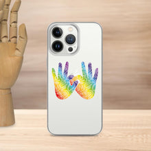 Charger l'image dans la galerie, Coque de téléphone transparente pour iPhone « Solidarité » en langue des signes
