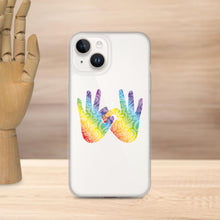 Charger l'image dans la galerie, Coque de téléphone transparente pour iPhone « Solidarité » en langue des signes
