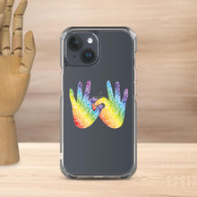 Charger l'image dans la galerie, Coque de téléphone transparente pour iPhone « Solidarité » en langue des signes
