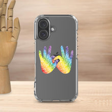 Charger l'image dans la galerie, Coque de téléphone transparente pour iPhone « Solidarité » en langue des signes
