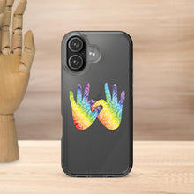 Charger l'image dans la galerie, Coque de téléphone transparente pour iPhone « Solidarité » en langue des signes
