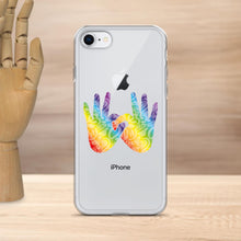 Charger l'image dans la galerie, Coque de téléphone transparente pour iPhone « Solidarité » en langue des signes
