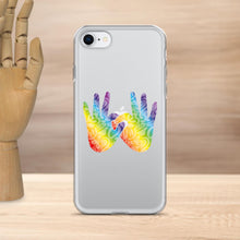 Charger l'image dans la galerie, Coque de téléphone transparente pour iPhone « Solidarité » en langue des signes

