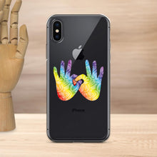 Charger l'image dans la galerie, Coque de téléphone transparente pour iPhone « Solidarité » en langue des signes
